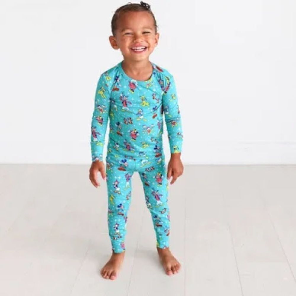 POSH PEANUT DISNEY100 PAJAMA SET 6/12M